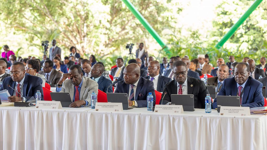 Governors at the 11th National and County Governments Coordinating Summit held at State House, Nairobi