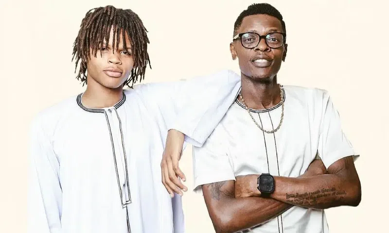 Jose Chameleon with his first-born son Abba Marcus