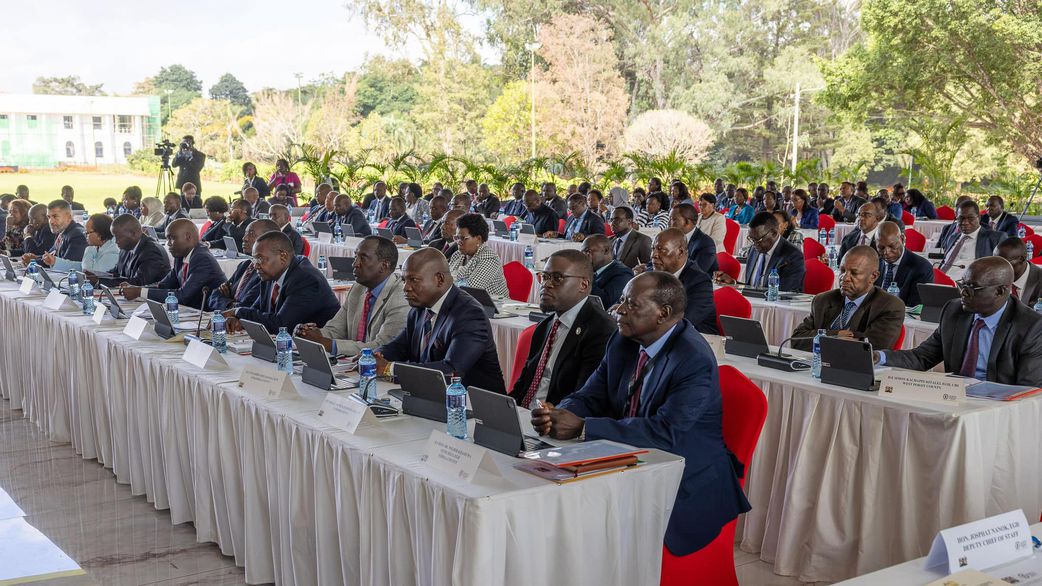 Governors at the 11th National and County Governments Coordinating Summit held at State House, Nairobi
