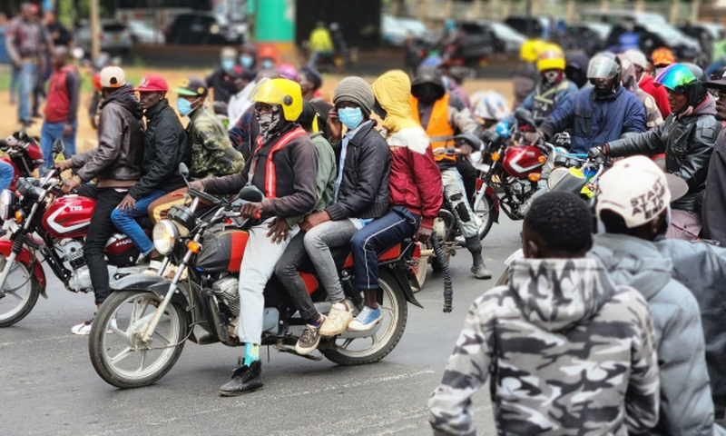 Alleged goons on motorbikes