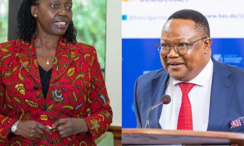 A collage image of Martha Karua and Tundu Lissu