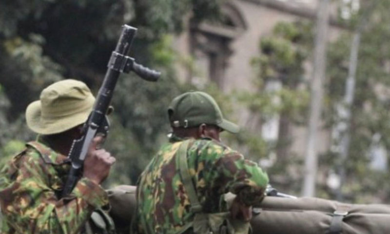 Police officers in Nairobi CBD during June 17, 2025 protests