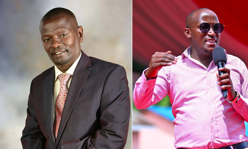A collage of Gospel singer Philip Kimani and MP Elijah Kururia