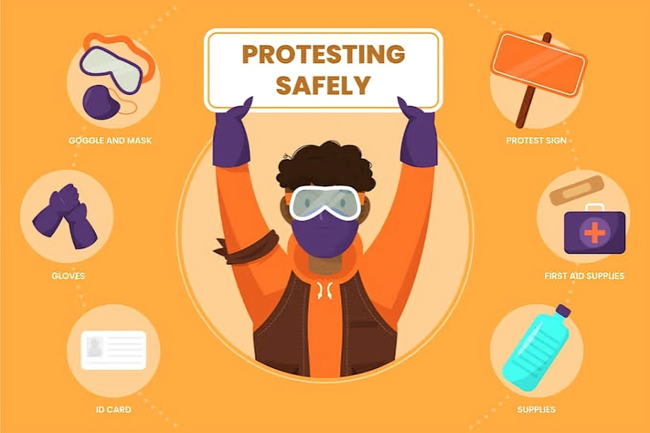 An image showing protest essentials