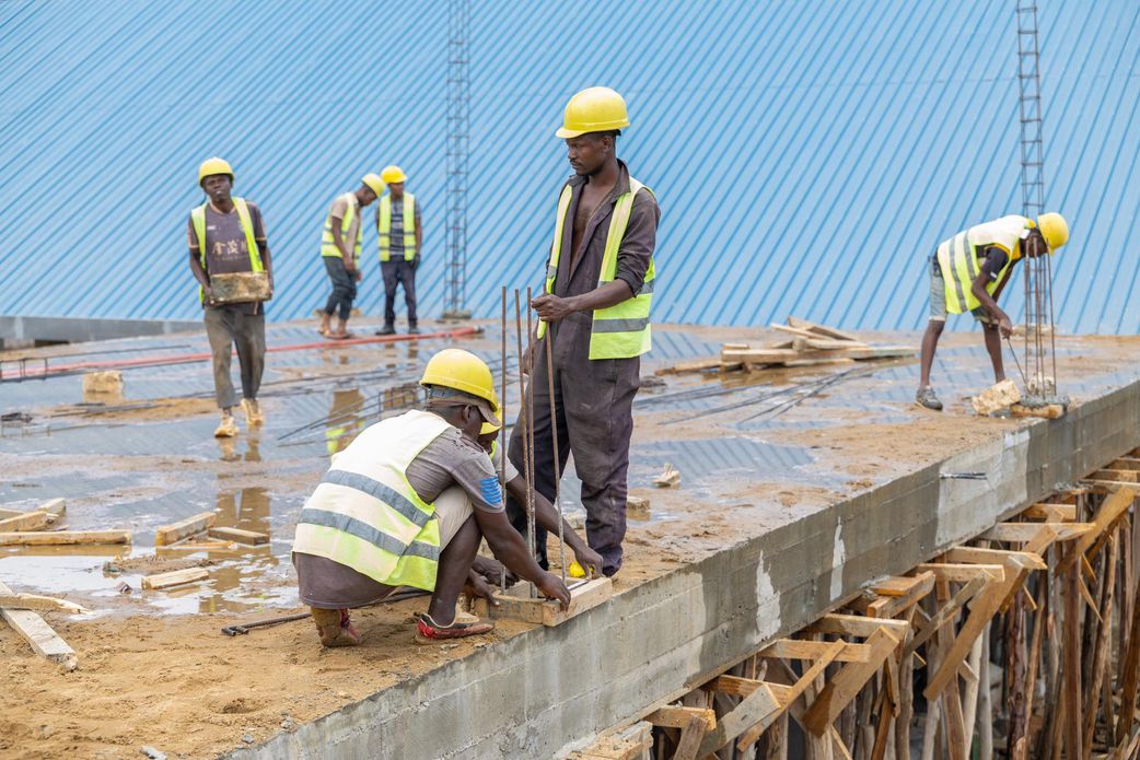 Diani Modern Market construction workers