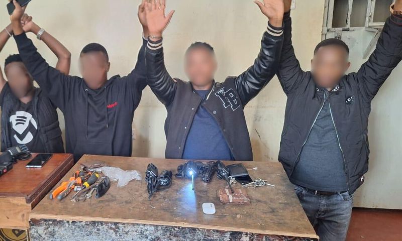 Suspects arrested in Ruaka, Nairobi by Kenyan police in August 2024
