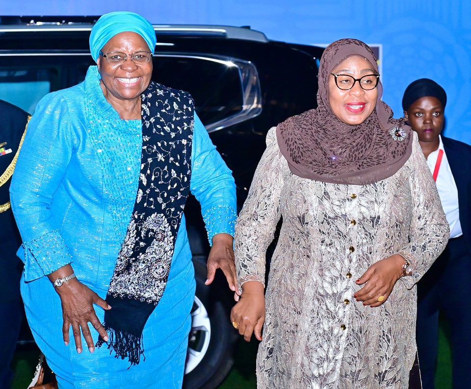 Tanzania President Samia Suluhu Hassan and Namibia President Netumbo Nandi-Ndaitwah
