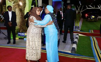 Tanzania President Samia Suluhu Hassan  and Namibia President Netumbo Nandi-Ndaitwah