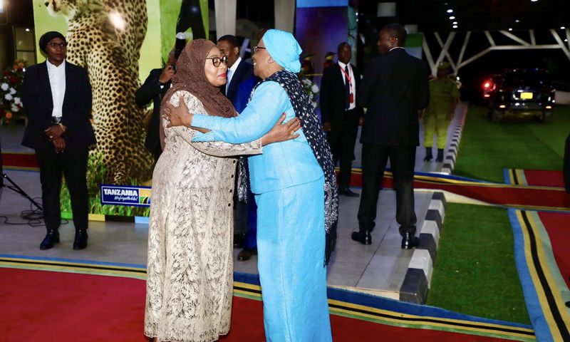 Tanzania President Samia Suluhu Hassan  and Namibia President Netumbo Nandi-Ndaitwah