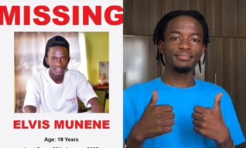 A photo collage of the late Elvis Munene who was an intern at City Hall intern and a student at KCA University