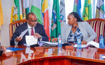 Health Cabinet Secretary Aden Duale(left) alongside Public Health PS Mary Muthoni(right)