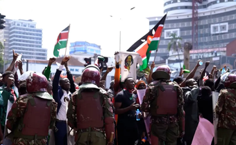 File image of protesters during a past demo in Nairobi