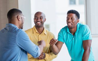 A photo of men having a chat Photo: Courtesy