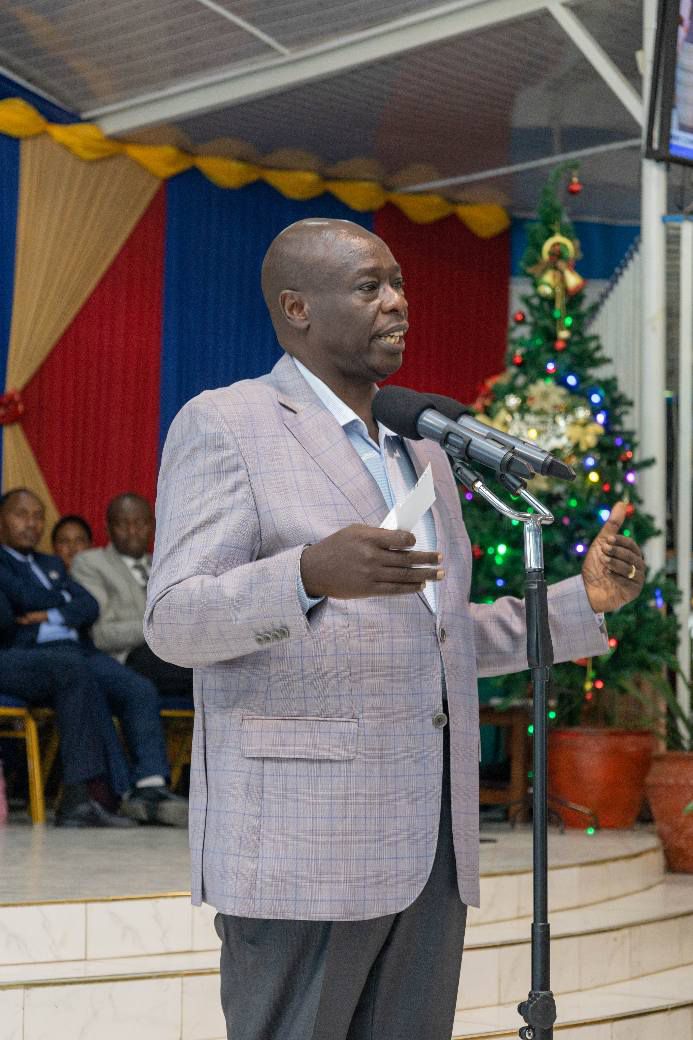 Former Deputy President Rigathi Gachagua speaks at the Presbyterian Church of East Africa, Naivasha Town Parish.