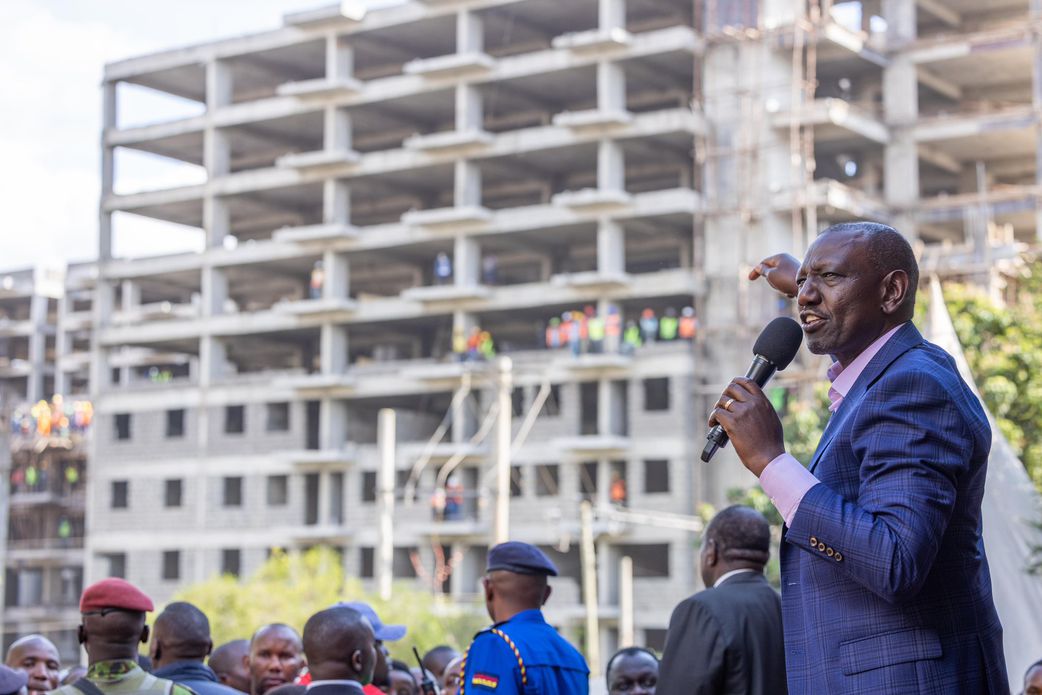 President William Ruto inspected the Soweto East Zone B Affordable Housing Project on Friday, May 24, 2025