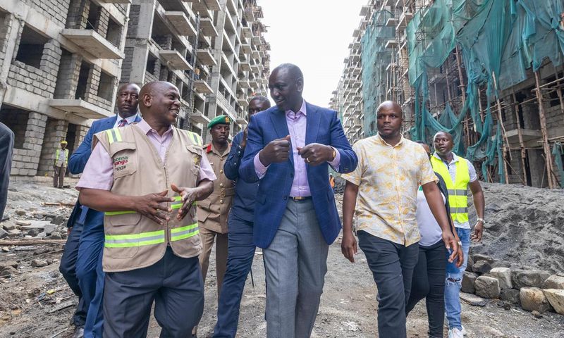 President William Ruto inspected the Soweto East Zone B Affordable Housing Project on Friday, May 24, 2025