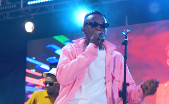 Singer Yaba performing at the Kenya Activation in Kitengela