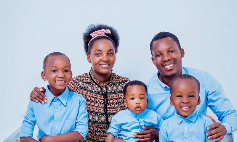 A past image of the late Gospel singer Marco Joseph with his wife and their children
