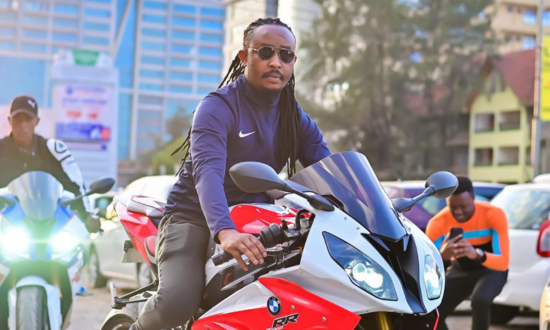 DJ Moh Spice on his superbike