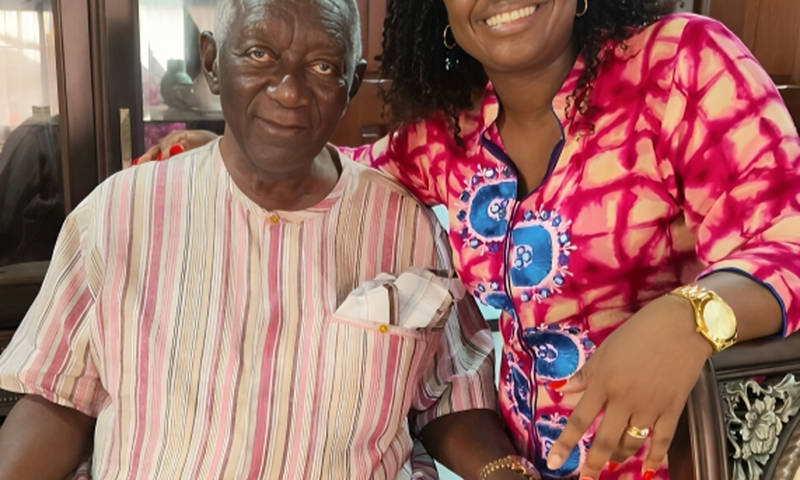 Nominated senator Gloria Orwoba and former Ghanaian President John Kufuor