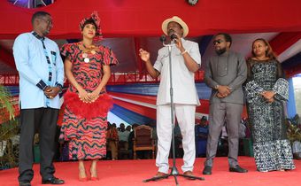Kalonzo introducing his sons and their spouses