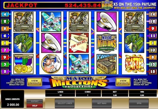 major millions progressive jackpot