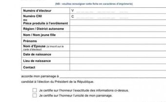 La CEI fixe les quotas de parrainages régionaux pour les candidats pour les présidentielles