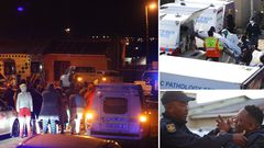 Les autorités et les familles des victimes sur place /New York Post