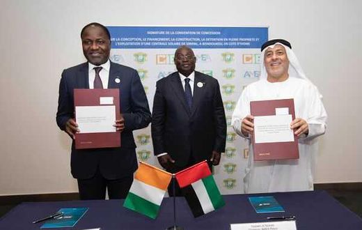 Signature de l'accord entre le gouvernement et AMEA Power