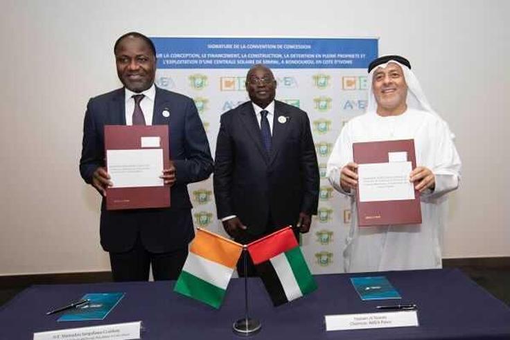 Signature de l'accord entre le gouvernement et AMEA Power