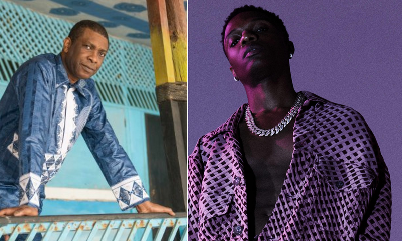 Youssou N'dour (Photo de Youri Lenquette) et Wizkid