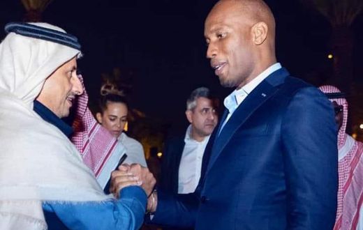 Didier Drogba et l'émir du Qatar