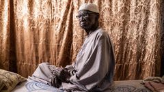 Ndiogou Dièye, 103 ans, est un visage des centaines de milliers de soldats africains qui ont combattu pour la France lors des deux guerres mondiales. Source: AFP