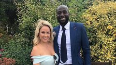 Souleymane Bamba et sa femme Chloé en 2018 pour leur anniversaire de mariage