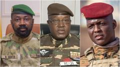 Les 3 chefs de l'Etat du Burkina Faso, Mali and Niger