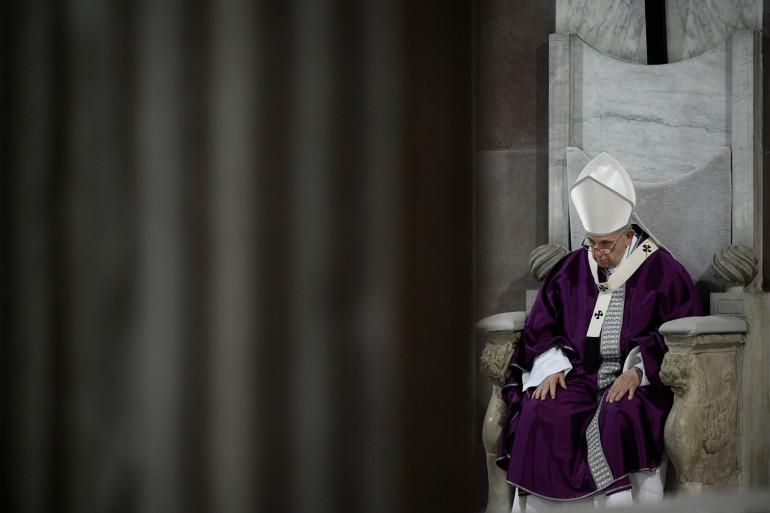 Le Pape François préside la messe du Mercredi des Cendres, qui marque l'entrée du Carême, en mars 2019 (illustration)