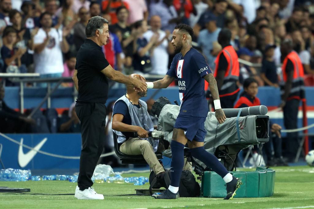 Christophe Galtier et Neymar.
