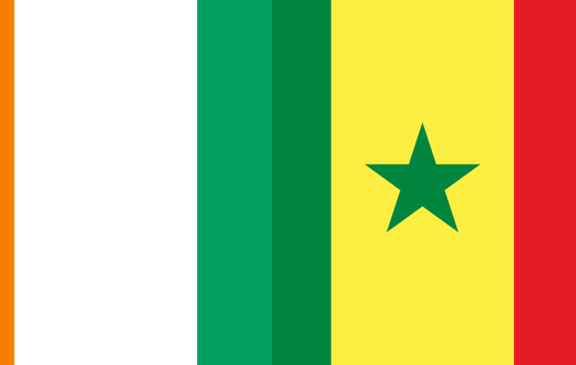 Drapeau de Côte D'ivoire et Drapeau du Sénégal
