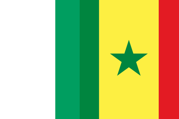 Drapeau de Côte D'ivoire et Drapeau du Sénégal