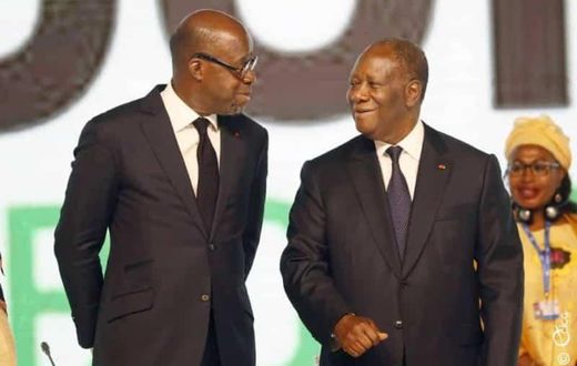 Alain Donwahi et Alassane Ouattara lors de la COP 15