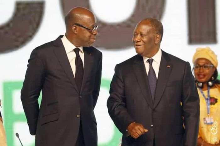Alain Donwahi et Alassane Ouattara lors de la COP 15