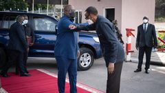 Le président congolais, Félix Tshisekedi Tshilombo et le président rwandais, Paul Kagamé