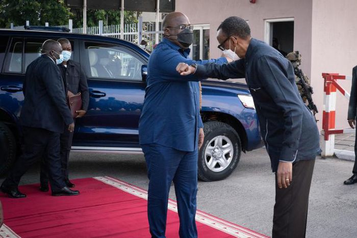 Le président congolais, Félix Tshisekedi Tshilombo et le président rwandais, Paul Kagamé