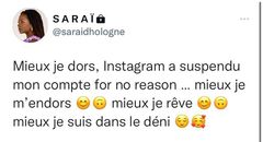 Tweet de Saraï D'hologne/Saraï D'hologne