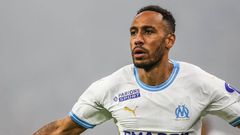 Le Logo de Sublime Côte d'Ivoire sur le maillot du joueur Aubameyang à l'Olympique de Marseille