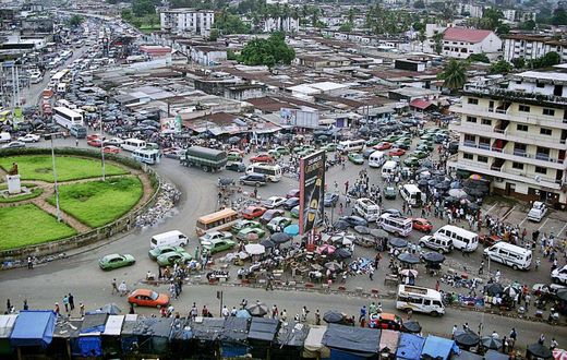 Adjamé, l'un des quartiers de la ville d'Abidjan