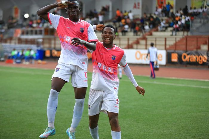 Des joueurs du Racing Club d'Abidjan