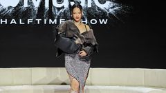 Rihanna en conférence de presse pour le Super Bowl LVII Halftime Show / Mike Coppola/Getty Images
