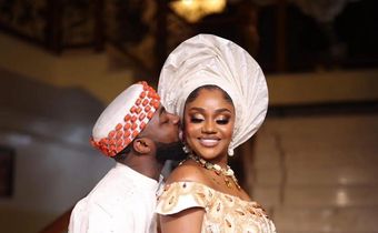 Davido and Chioma on their traditional wedding[Instagram/bellanaija