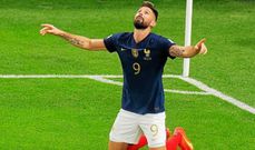 Olivier Giroud célèbre son but / ODD ANDERSEN pour AFP